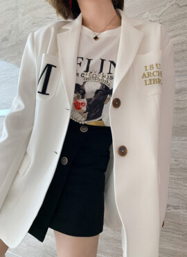 Creamy White Sleeve Cut-Out Suit Blazer | Minhyuk - MONSTA X