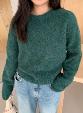 Emerald Green Knit Sweater | Jennie - BlackPink