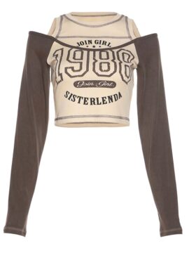 Brown '1988' Long Sleeve Top | Yuqi - (G)I-DLE