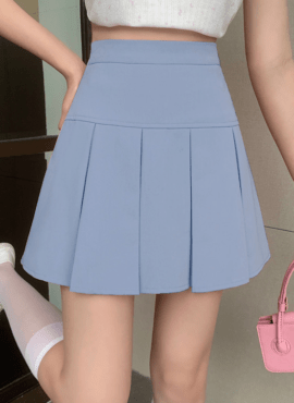 Blue Pleated Mini Skirt | Tzuyu - Twice